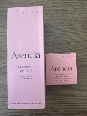 Arencia Red Smoothie Lotion 5 + Honey Glazed Collagen Lip Mask